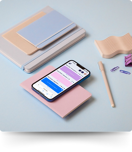 mobile device open to Thea study application homepage